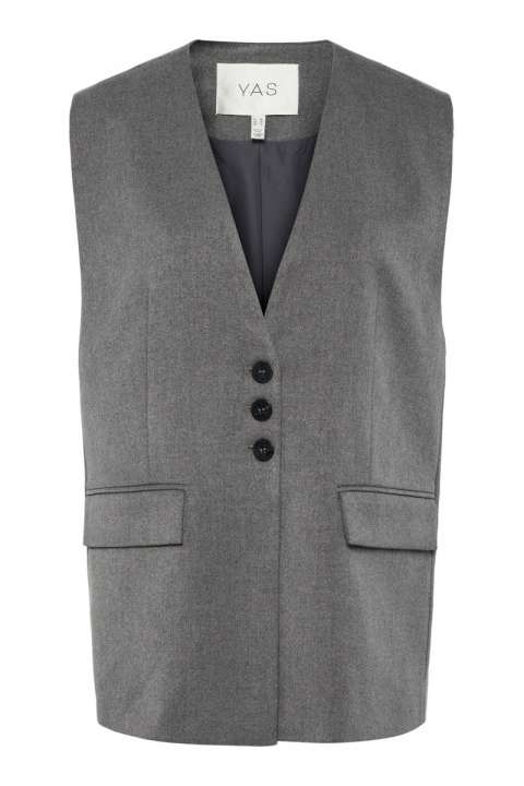 Priser på Y.A.S - Vest - Yas Dena Waistcoat - Grey Melange