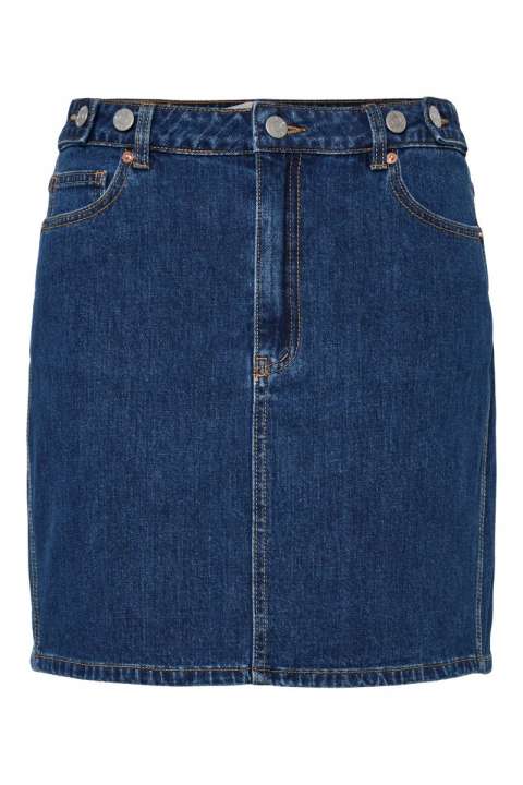 Priser på Y.A.S - Nederdel - Yaslira Hmw Denim Skirt S. - Medium Blue Denim