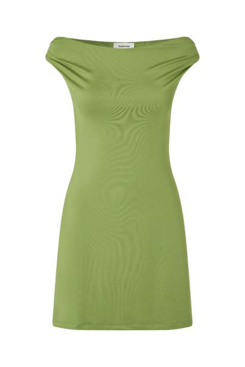 Priser på Modström - Kjole - HimaMD Off-shoulder Dress - Grasshopper