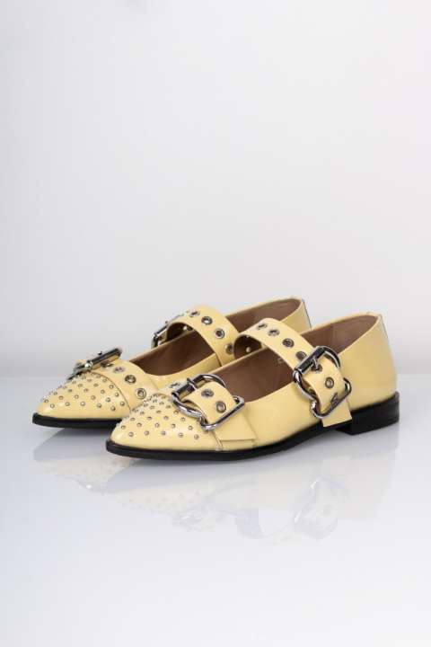 Priser på Copenhagen Shoes - Ballerina - Future Vibes Patent - Yellow