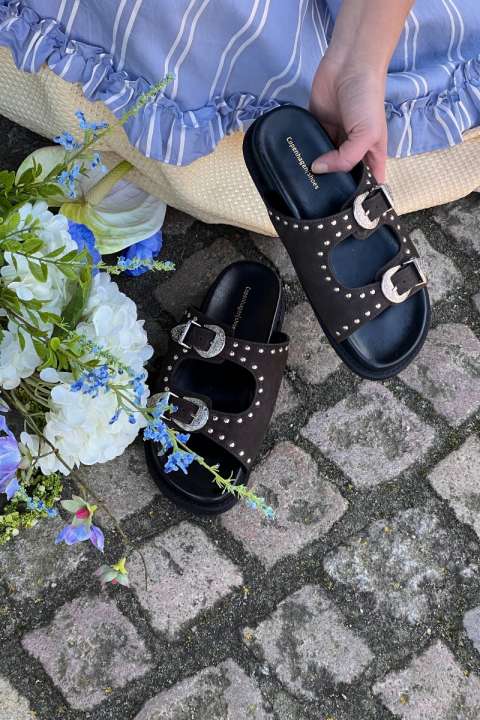 Priser på Copenhagen Shoes - Sandal - Hold On - Dark brown