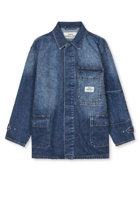 Priser på Mads Nørgaard - Jakke - Arizona Denim Johnny Jacket - Blue Mid Wash
