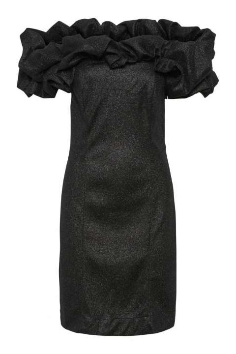 Priser på Y.A.S - Kjole - Yas Carrie OS Shimmer Mini Dress - Black