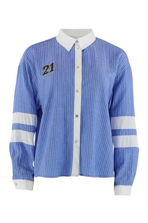 Priser på Continue - Skjorte - Ally 21 - Blue Stripe