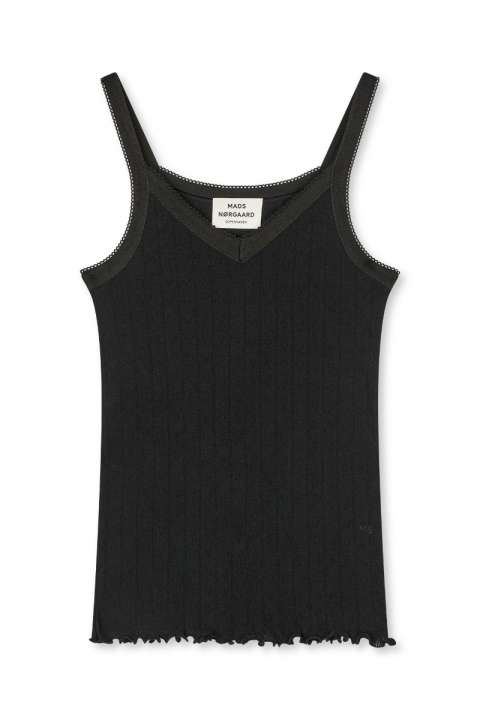 Priser på Mads Nørgaard - Top - Pointella Trille Top - Black