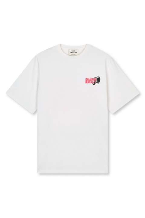 Priser på Mads Nørgaard - T-shirt - Cotton Jersey Dassel Tee - Snow White