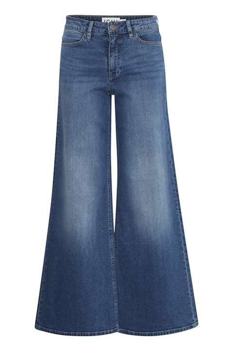 Priser på Ichi - Jeans - Twiggy Wide MW - Medium blue