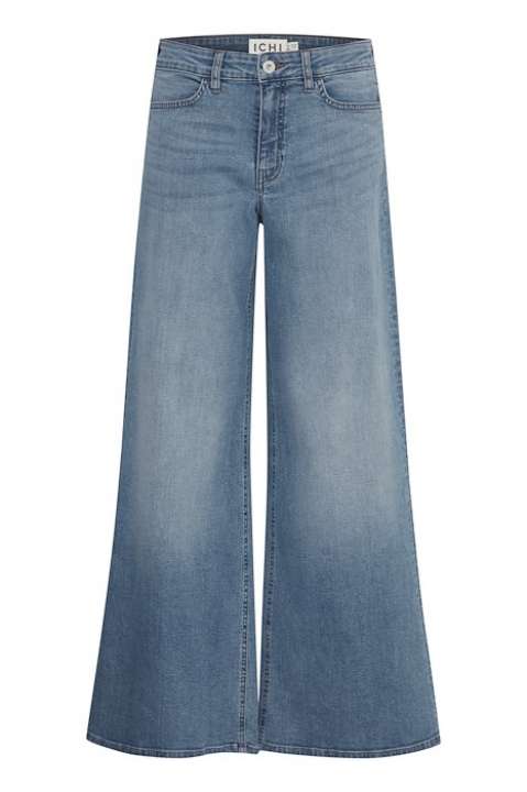 Priser på Ichi - Jeans - Twiggy Wide MW - Light blue