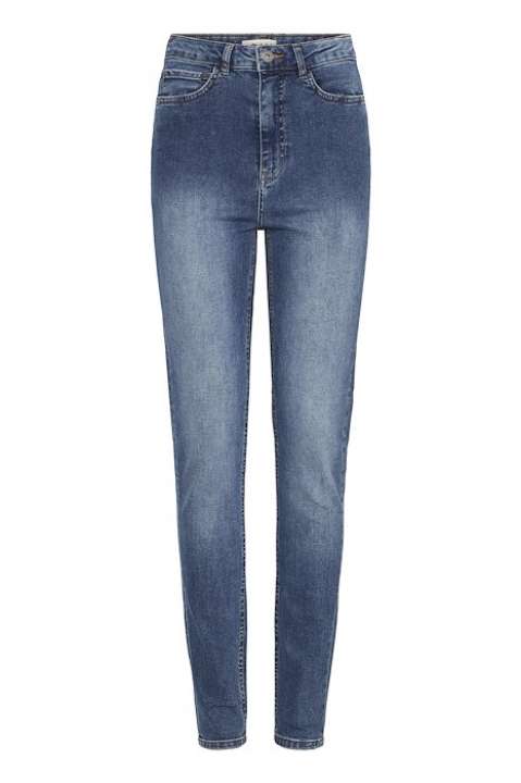 Priser på Ichi - Jeans - Twiggy Slim HW - Medium blue