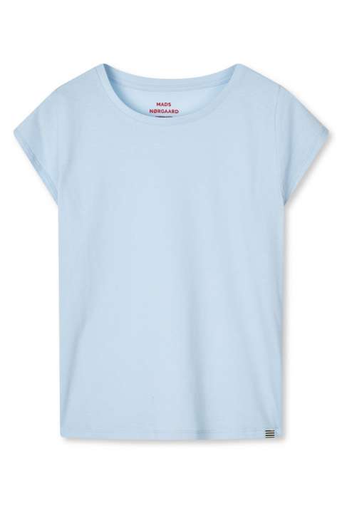 Priser på Mads Nørgaard - T-shirt - Organic Jersey Teasy Tee Fav - Cashmere Blue