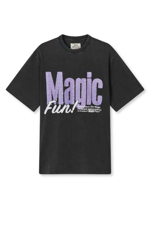Priser på Mads Nørgaard - T-shirt - Cotton Jersey Dassel Tee - Black/purple