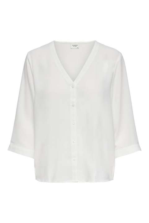 Priser på JDY - Bluse - Lion Life Capote 3/4 Shirt - Cloud Dancer