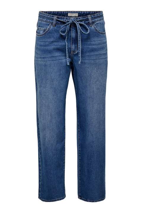 Priser på JDY - Jeans - Bella Mw Tie Wide Jeans - Dark Blue Denim