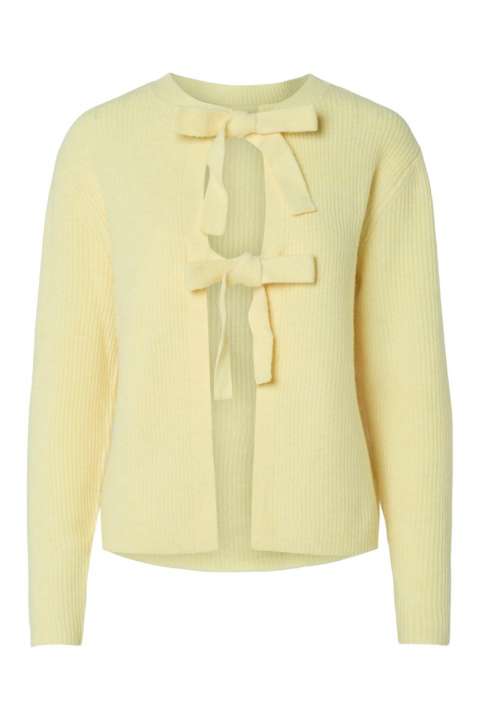 Priser på Pieces - Strik - Silly Rev Tie Knit - Pale Banana