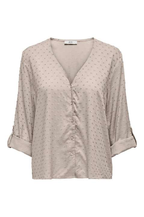 Priser på JDY - Bluse - Diana Life 7/8 Dobby Shirt - Chateau Gray