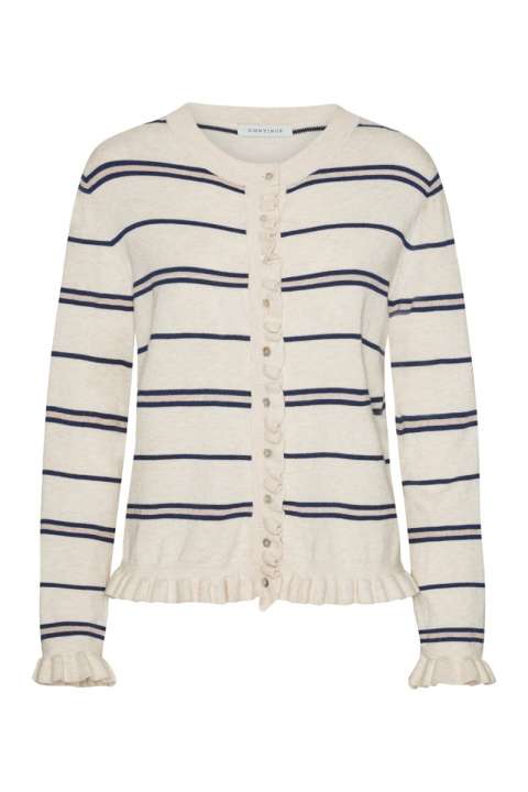 Priser på Continue - Cardigan - Sisse cardigan - Navy Blue Stripe