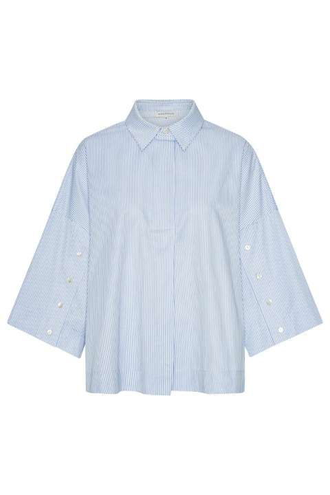 Priser på Continue - Skjorte - Klare Shirt - Blue Stripe