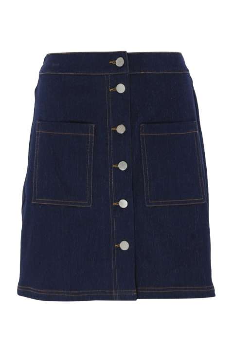 Priser på Continue - Nederdel - Amy Denim - Solid Blue