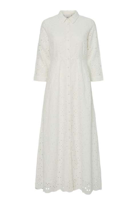 Priser på Y.A.S - Kjole - Savanno Long Shirt Dress - Star White