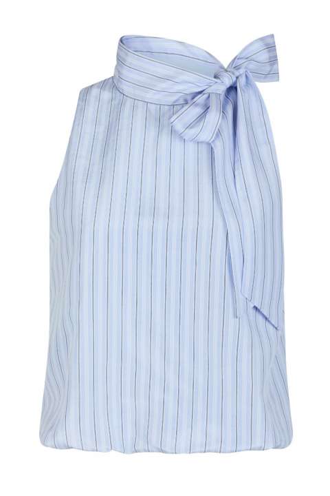 Priser på Neo Noir - Top - Veda Stripe Top - Light Blue
