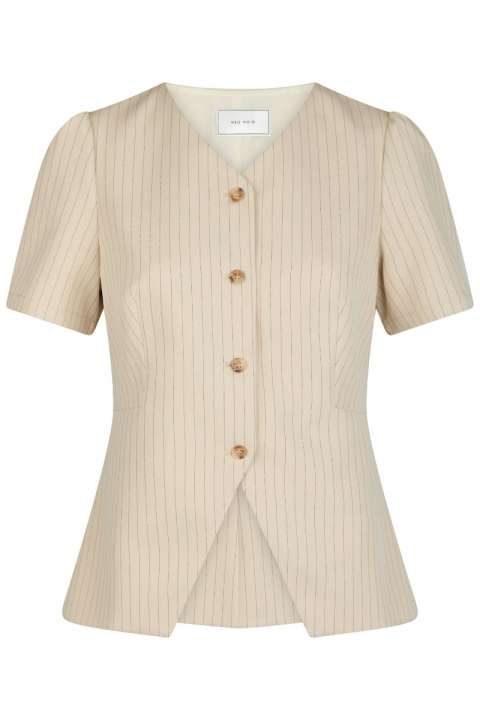 Priser på Neo Noir - Bluse - Jules Pinstriped Blouse - Sand