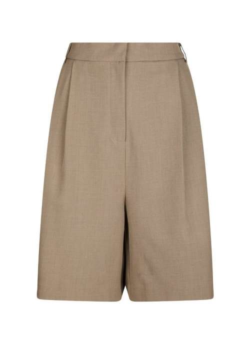 Priser på Neo Noir - Shorts - Nika Structure Bermuda Shorts - Dark Taupe