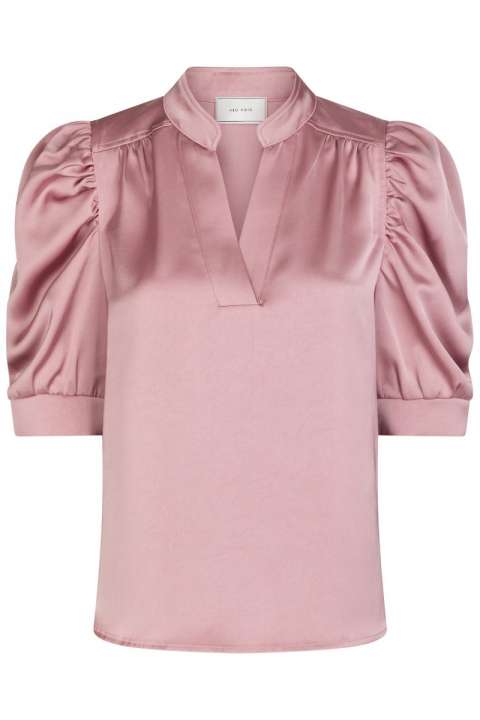 Priser på Neo Noir - Bluse - Roella Heavy Sateen Blouse - Evening Rose