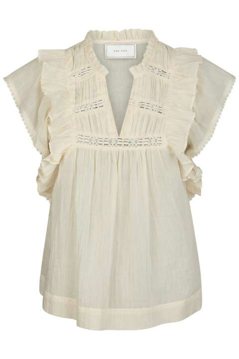 Priser på Neo Noir - Top - Jayla S Voile Top - Light Yellow