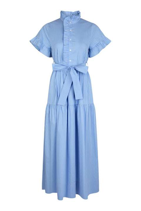 Priser på Neo Noir - Kjole - Nellie Stripe Dress - Light Blue