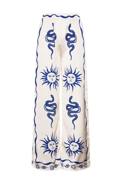 Priser på Noella - Bukser - Kimona Pants - Chana Blue Print
