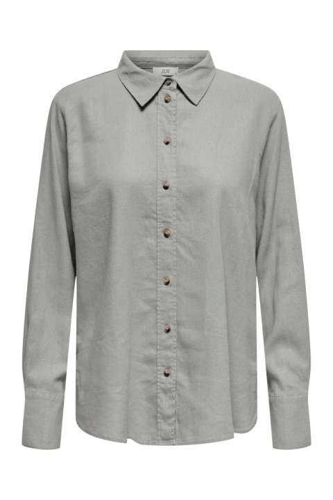 Priser på JDY - Skjorte - Say L/S Linen Loose Shirt - Wild Dove