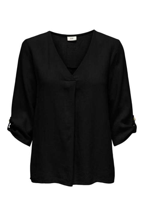 Priser på JDY - Top -Say 3/4 Linen V-Neck Top - Black