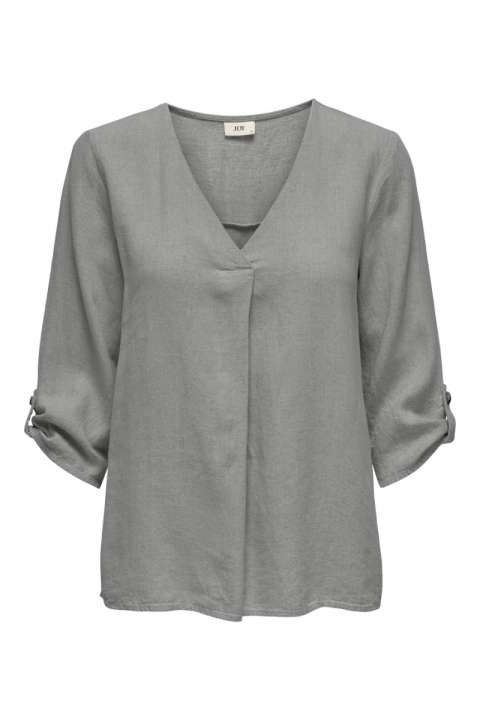 Priser på JDY - Top - Say 3/4 Linen V-Neck Top - Wild Dove