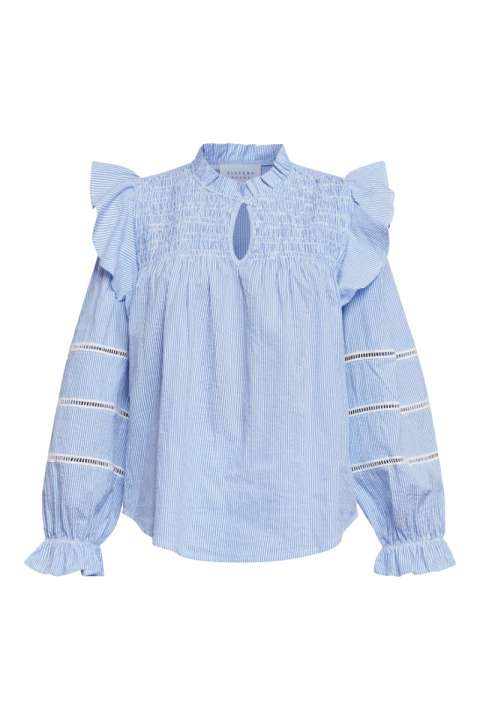 Priser på Sisters Point - Bluse - Vysla-LS - Blue/White