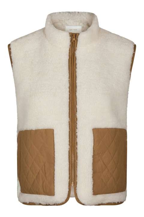 Priser på Neo Noir - Vest - Scout Teddy Waistcoat - Off White