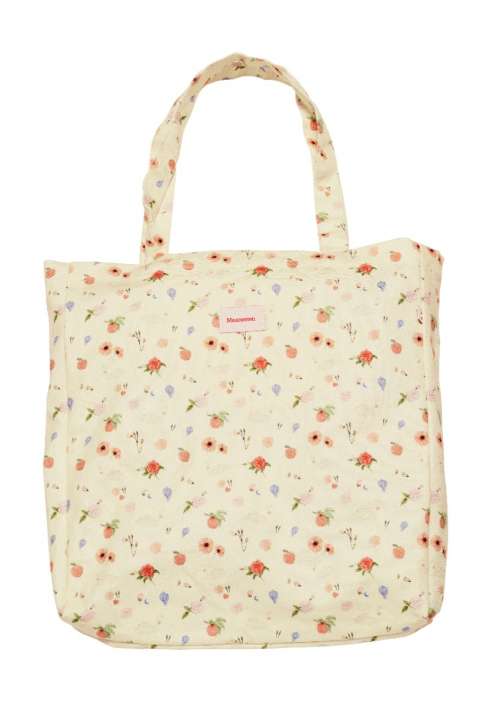 Priser på Maanesten - Taske - Canvas Totebag - Roses and Shells