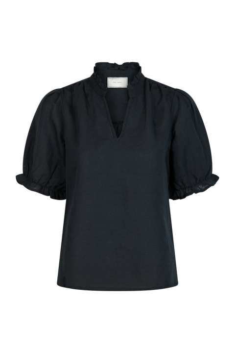Priser på Neo Noir - Bluse - Odesa Linen Blouse - Navy