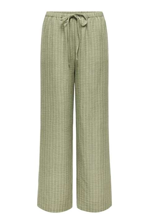 Priser på JDY - Bukser - Power MW Wide Pant - Deep Lichen Green/Cloud Dancer