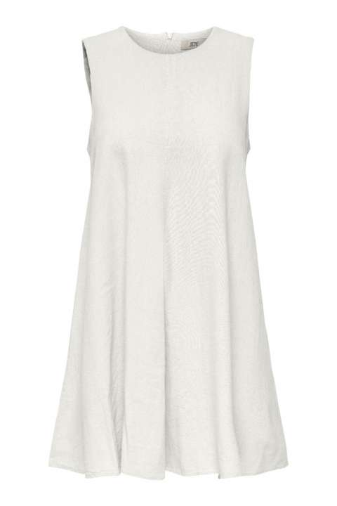 Priser på JDY - Kjole - Say S/L Linen Dress - Snow White