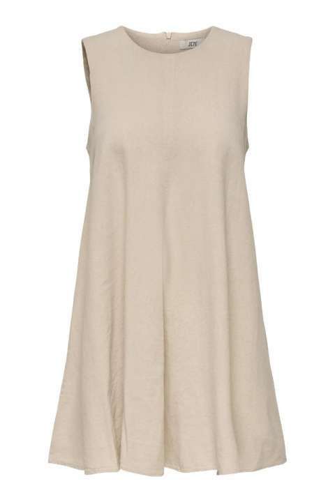 Priser på JDY - Kjole - Say S/L Linen Dress - Oatmeal Melange