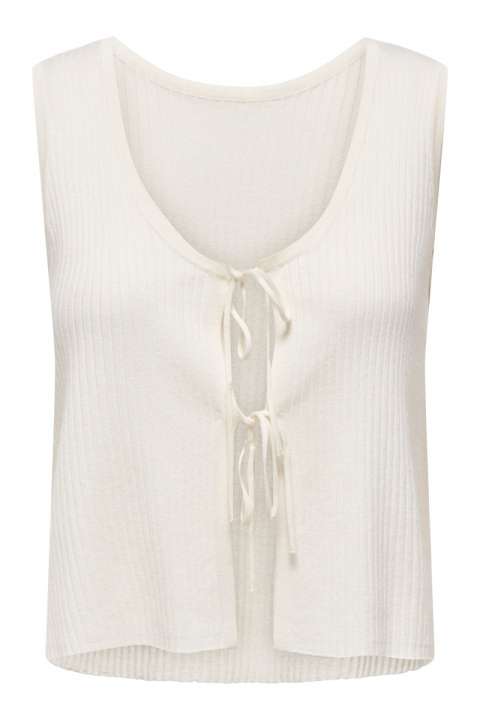 Priser på JDY - Top - Alexandra S/L Reversible Tie Top - Cloud Dancer
