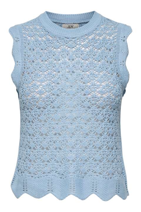 Priser på JDY - Top - Sun Evelyn S/L O-Neck Top - Cashmere Blue