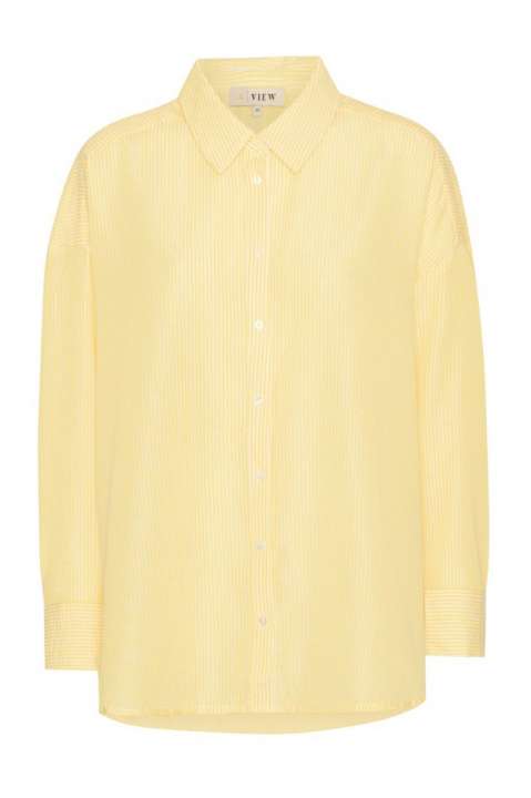 Priser på A-View - Skjorte - Sonja Shirt - 123 Yellow/White