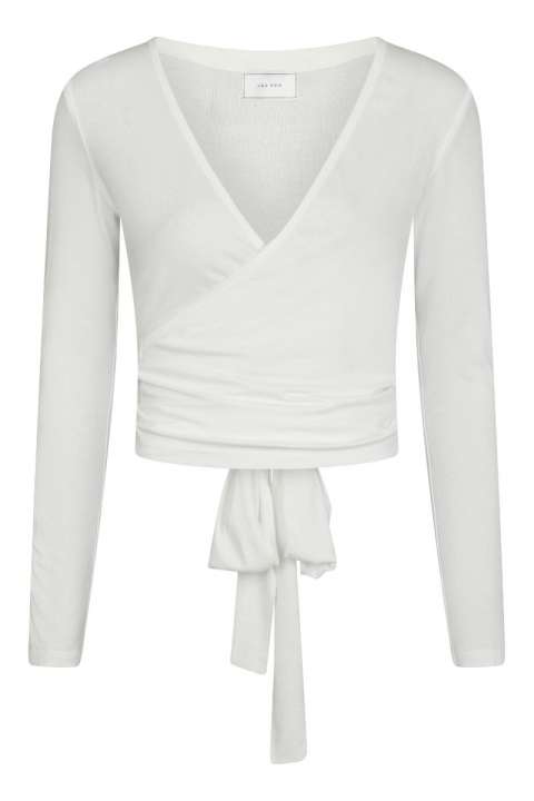Priser på Neo Noir - Bluse - Nia Jersey Wrap Blouse - White