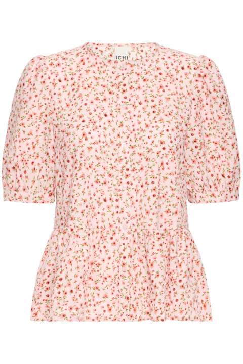 Priser på Ichi - Bluse - Kala SS2 - Chalk Pink/Pink flower
