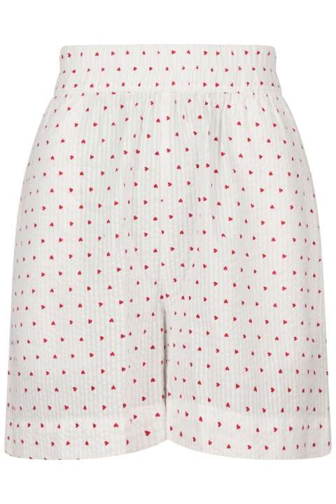 Priser på Neo Noir - Shorts - Sakuri Heart Shorts - White