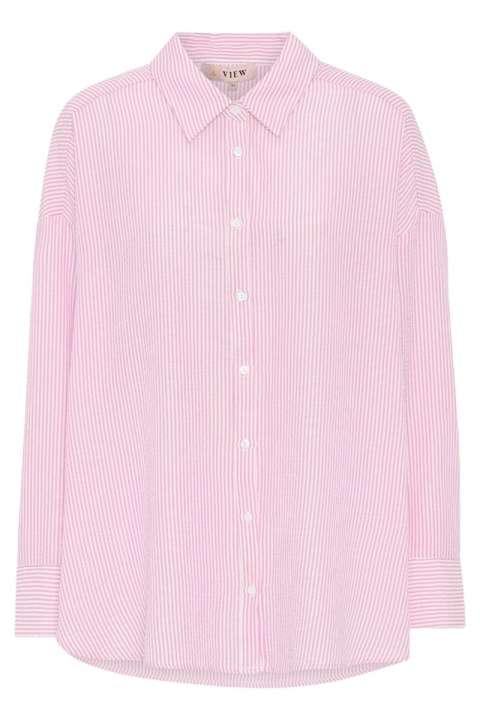 Priser på A-View - Skjorte - Sonja Shirt - Pink/White