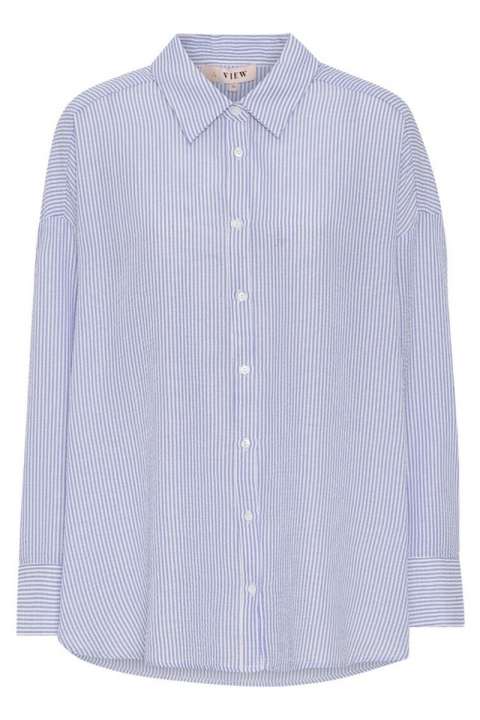 Priser på A-View - Skjorte - Sonja Shirt - 112 - Blue/White Stribe