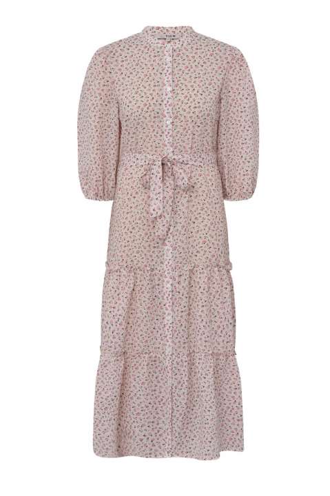 Priser på A-View - Kjole - Kate Long Dress - White/Rose