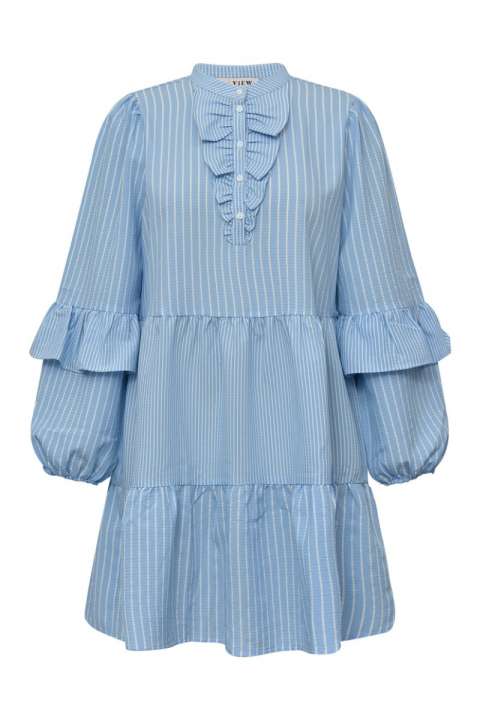 Priser på A-View - Kjole - Karin Dress - Light blue/White stripe